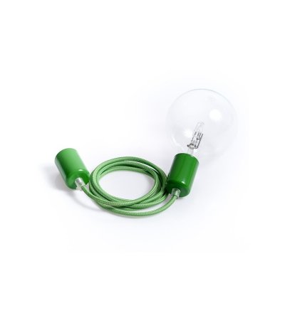 Lampa Loft Metal Line Kolorowe Kable - zielona koniczyna