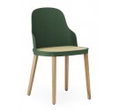 Krzesło ALLEZ na dębowych nogach Normann Copenhagen - różne kolory, siedzisko z rattanu (PP), na zewnątrz