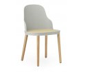 Krzesło ALLEZ na dębowych nogach Normann Copenhagen - różne kolory, siedzisko z rattanu (PP), na zewnątrz