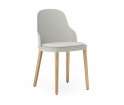 Krzesło tapicerowane ALLEZ na dębowych nogach Normann Copenhagen - różne kolory, Camira-Main Line Flax, do wnętrza