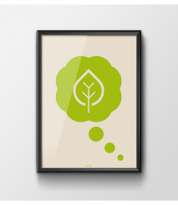 Plakat 'Think green' - różne wielkości