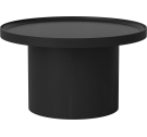 Stolik kawowy Plateau Bolia - Ø74 cm, barwiony na czarno dąb lakierowany