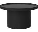 Stolik kawowy Plateau Bolia - Ø74 cm, barwiony na czarno dąb lakierowany