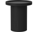 Stolik kawowy Plateau Bolia - Ø48 cm, bejcowany na czarno dąb lakierowany