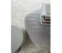 Stolik Soft Side Table - Ø41 cm H48 cm, lita dębina/ off-white