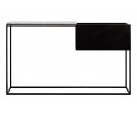 Konsola Box Maxi Un'common - 2 wielkości, 3 kolory marmurowego blatu / czarna podstawa