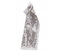 Lniano-bawełniany ręcznik METSIKKO Lapuan Kankurit -  48 x 70 cm, brązowo-biały
