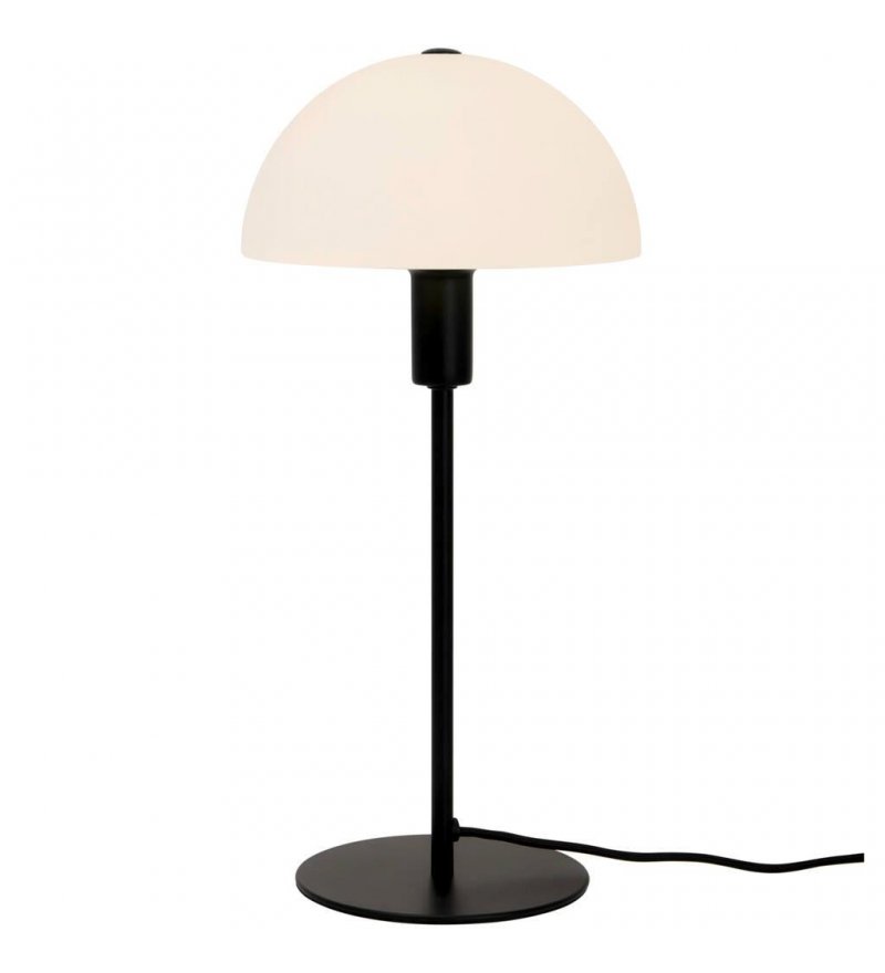 Lampa stołowa Ellen Nordlux - czarna, szklany klosz