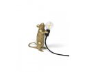 Lampa Mouse Gold Seletti - wersja stojąca, złota, kabel USB
