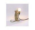 Lampa Mouse Gold Seletti - wersja stojąca, złota, kabel USB
