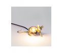 Lampa Mouse Gold Seletti - wersja leżąca, złota, kabel USB