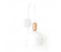 Lampa ścienna / Kinkiet Loft Ovoi biały z kablem w oplocie - różne kolory