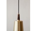 Lampa wisząca Umanoff Menu - szczotkowany mosiądz/ orzech włoski