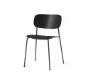 Krzesło Co Dnining Menu - czarna wersja z tworzywa, bez podłokietników