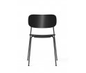 Krzesło Co Dnining Menu - czarna wersja z tworzywa, bez podłokietników