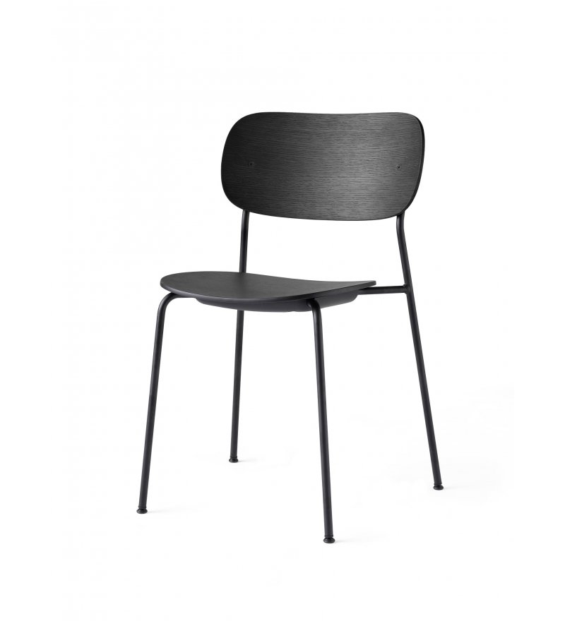 Krzesło Co Dining Audo Copenhagen (dawniej Menu) - wersja czarny dąb/ czarny stelaż, bez podłokietników