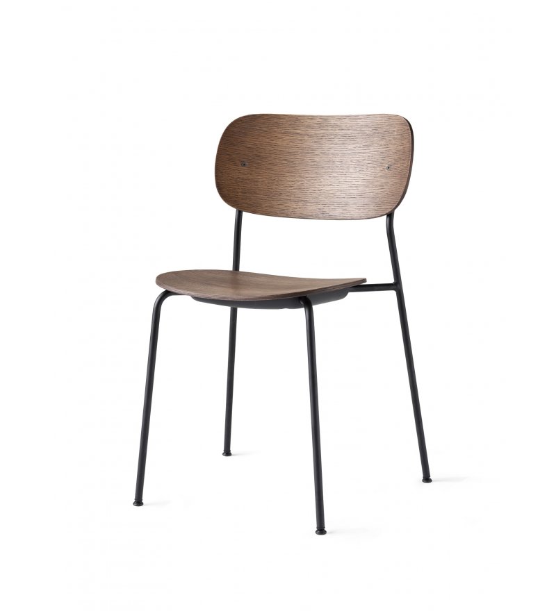 Krzesło Co Dining Audo Copenhagen (dawniej Menu) - wersja ciemny dąb/ czarny stelaż, bez podłokietników