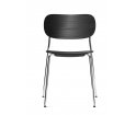 Krzesło Co Dining Menu - wersja czarny dąb/ chromowany stelaż, bez podłokietników
