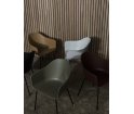 Krzesło Harbour Dining Menu - różne kolory siedziska, podstawa z bejcowanej dębiny