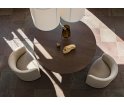 Stół do jadalni Androgyne Menu - średnica 120cm, dąb bejcowany na ciemno