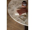 Stół do jadalni Androgyne Menu - średnica 120cm, kamień Kunis Breccia/ naturalny dąb