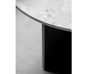 Stół do jadalni Androgyne Menu - średnica 120cm, kamień Kunis Breccia/ dąb bejcowany na ciemno