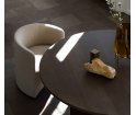 Stół do jadalni Androgyne Menu - średnica 150cm, dąb bejcowany na ciemno