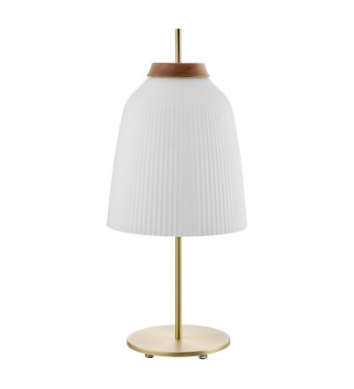 Lampa biurkowa Campa Bolia - biała / mosiężna podstawa