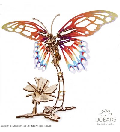 Motyl UGEARS - drewniany model mechaniczny 