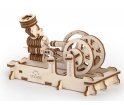 Silnik pneumatyczny UGEARS - drewniany model mechaniczny maszyny parowej, do składania