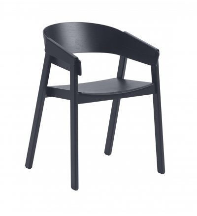 Krzesło drewniane Cover Armchair Muuto - midnight blue