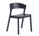 Krzesło drewniane Cover Side Chair Muuto - midnight blue