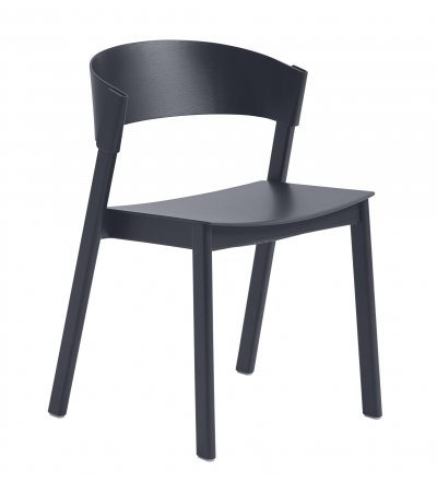 Krzesło drewniane Cover Side Chair Muuto - midnight blue