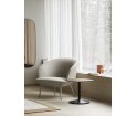 Krzesło tapicerowane OSLO LOUNGE CHAIR TUBE BASE MUUTO - tkanina Twill Weave 990, czarna podstawa