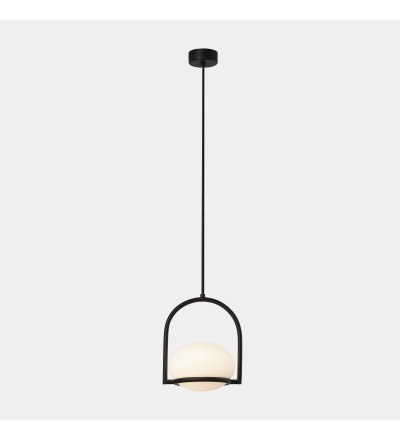 Lampa wisząca Coco LEDS C4 - czarna / biały klosz