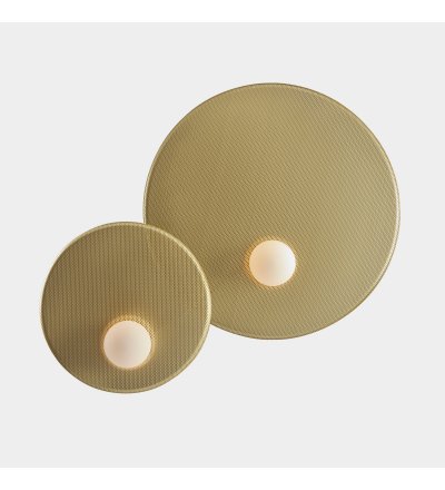 Kinkiet Trip LEDS C4 - podwójny, Ø46/Ø30 cm, złoty