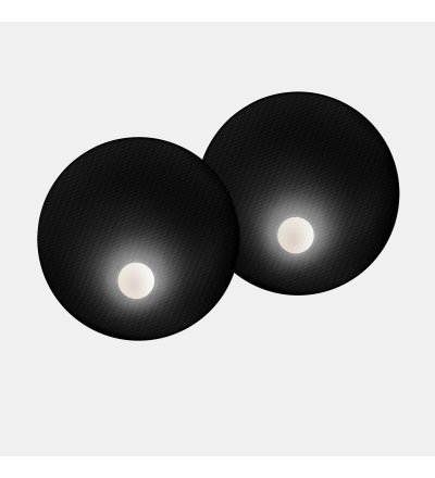 Kinkiet Trip LEDS C4 - podwójny, Ø46/Ø46 cm, czarny
