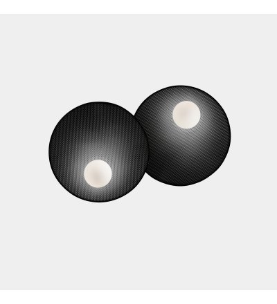 Kinkiet Trip LEDS C4 - podwójny, Ø30/Ø30 cm, czarny