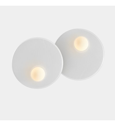 Kinkiet Trip LEDS C4 - podwójny, Ø30/Ø30 cm, biały