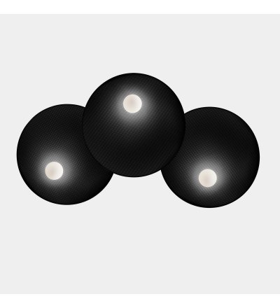Kinkiet Trip LEDS C4 - potrójny, Ø46/Ø46/Ø46 cm, czarny