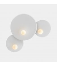 Kinkiet Trip LEDS C4 - potrójny, Ø30/Ø46/Ø30 cm, biały