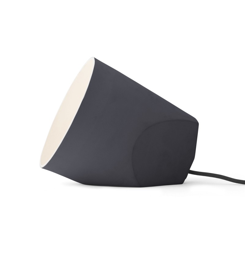 Rzeźbiona ceramiczna lampa One The Edge - ciemnoszara, Pufa Design