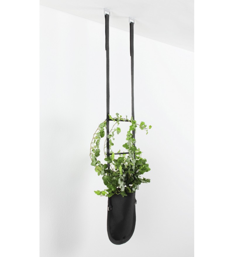 Wisząca donica Urban Garden Authentics - Ø 10 cm, czarna zieleń, Pufa Design